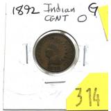 1892 Indian Head cent