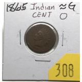 1865 Indian Head cent