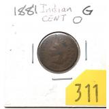 1881 Indian Head cent