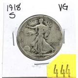 1918-S Walking Liberty half dollar