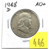 1948-D Franklin half dollar