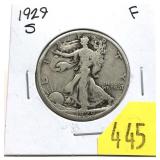 1929-S Walking Liberty half dollar
