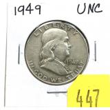 1949 Franklin half dollar