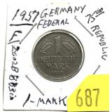 1957 German 1 mark