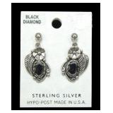 Sterling silver post earrings with Southwestern