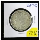 1891-O Morgan dollar