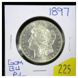 1897 Morgan dollar, gem BU, PL