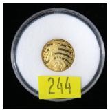 2015 $5 Gold Cooks Island Gold coin 1/10 oz. 24%