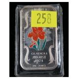 1974 One Troy oz. .999 Fine silver bar