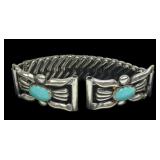 6" stainless steel watchband with sterling and