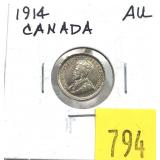 1914 Canadian 5-cent silver