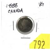 1888 Canadian 5-cent silver