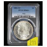 1882-CC GSA Morgan dollar, PCGS slab certified