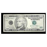 $10 Federal Reserve star note, series of 1999