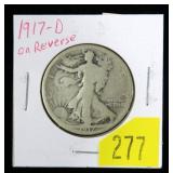 1917-D Rev. Walking Liberty half dollar