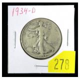 1934-D Walking Liberty half dollar