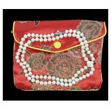 14K White gold clasp 22" 5mm pearl necklace