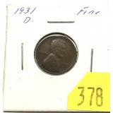 1931-D Lincoln cent