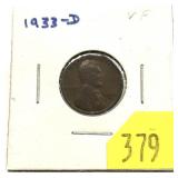 1933-D Lincoln cent