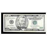 $50 Federal Reserve star note, series of  1996
