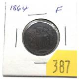 1864 2-cent piece