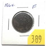 1864 2-cent piece