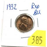 1932 Lincoln cent, Unc.