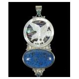 Sajen sterling silver carved mother of pearl,