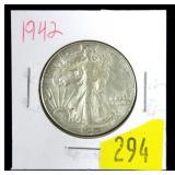 1942 Walking Liberty half dollar