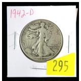 1942-D Walking Liberty half dollar