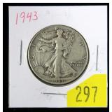 1943 Walking Liberty half dollar