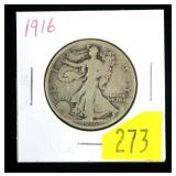 1916 Walking Liberty half dollar
