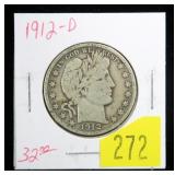 1912-D Barber half dollar
