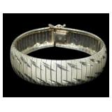 Sterling silver 7.25" milgrain and incised