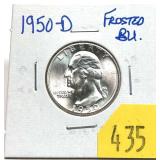 1950-D Washington quarter, BU