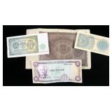 Lot, world notes, 4 pcs.