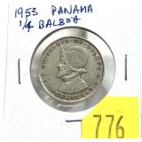 1954 Panama 1/4 balboa