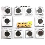 Lot, Canadian quarters 1999, $2.50 face value