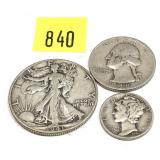 Lot, 90% silver, $.85 cents face value