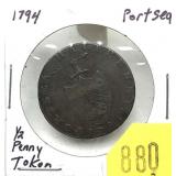 1794 half penny token