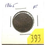 1865 2-cent piece