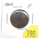 1864 2-cent piece