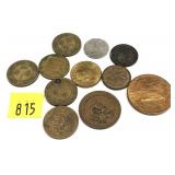 Lot, world coins, 11 pcs.