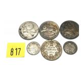 Lot, 6 Canadian silver coin