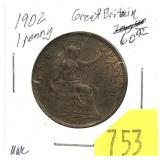 1902 British penny
