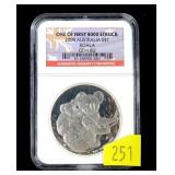 2008 Australia Koala $1 silver, NGC slab