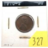 1910-S Lincoln cent