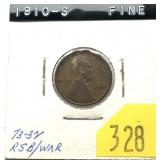 1910-S Lincoln cent