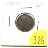1910-S Lincoln cent