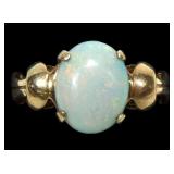 10K Yellow gold vintage opal ring, size 6,